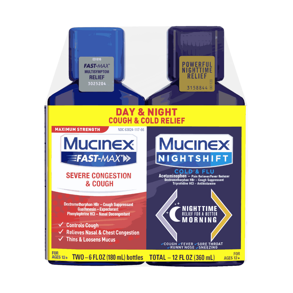 Maximum Strength Fast-Max® Severe Congestion & Cough + Nightshift™ Cold & Flu