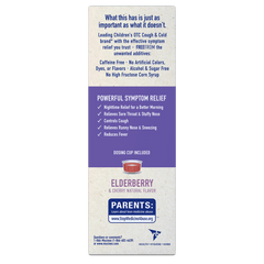 Children's FreeFrom Multi-Symptom Cold & Flu Nighttime Liquid, Elderberry & Cherry Natural Flavor - Right Side