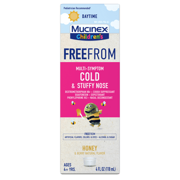 Children's FreeFrom Multi-Symptom Cold & Stuffy Nose Liquid, Honey & Berry Natural Flavor