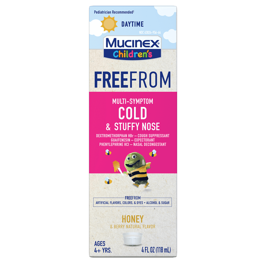 Children's FreeFrom Multi-Symptom Cold & Stuffy Nose Liquid, Honey & Berry Natural Flavor