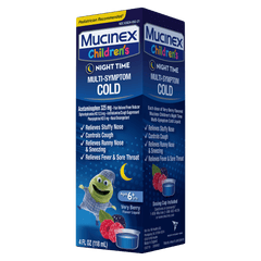 Children's Night Time Multi-Symptom Cold Liquid, Very Berry Flavor - Left Side