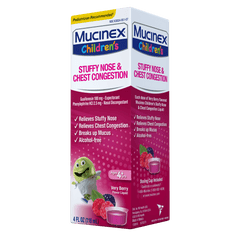 Children's Stuffy Nose & Chest Congestion Liquid, Very Berry Flavor Right corner pack