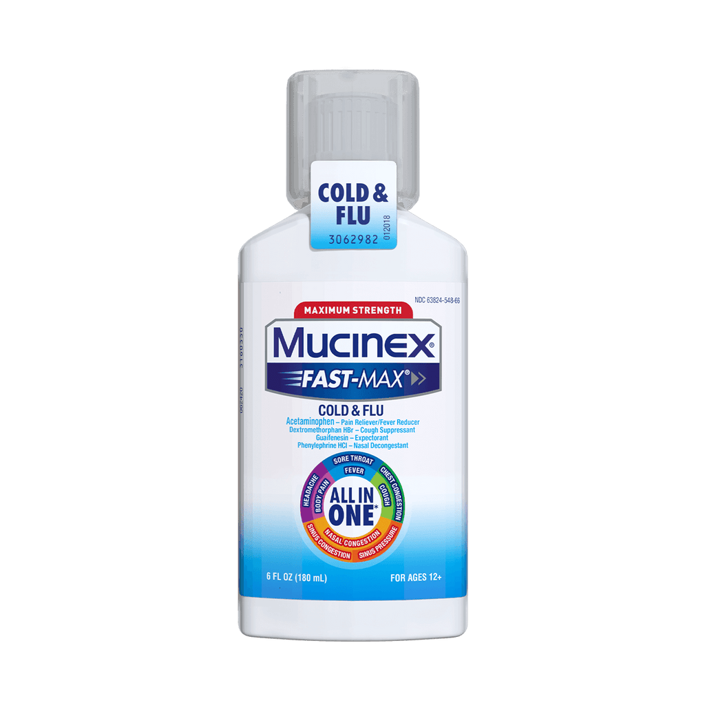 Maximum Strength Mucinex Fast-Max Cold & Flu Liquid | Mucinex USA