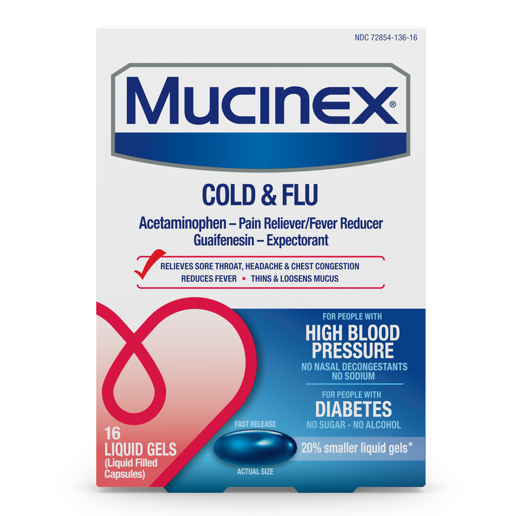 MUCINEX® COLD & FLU FAST-RELEASE LIQUID GELS