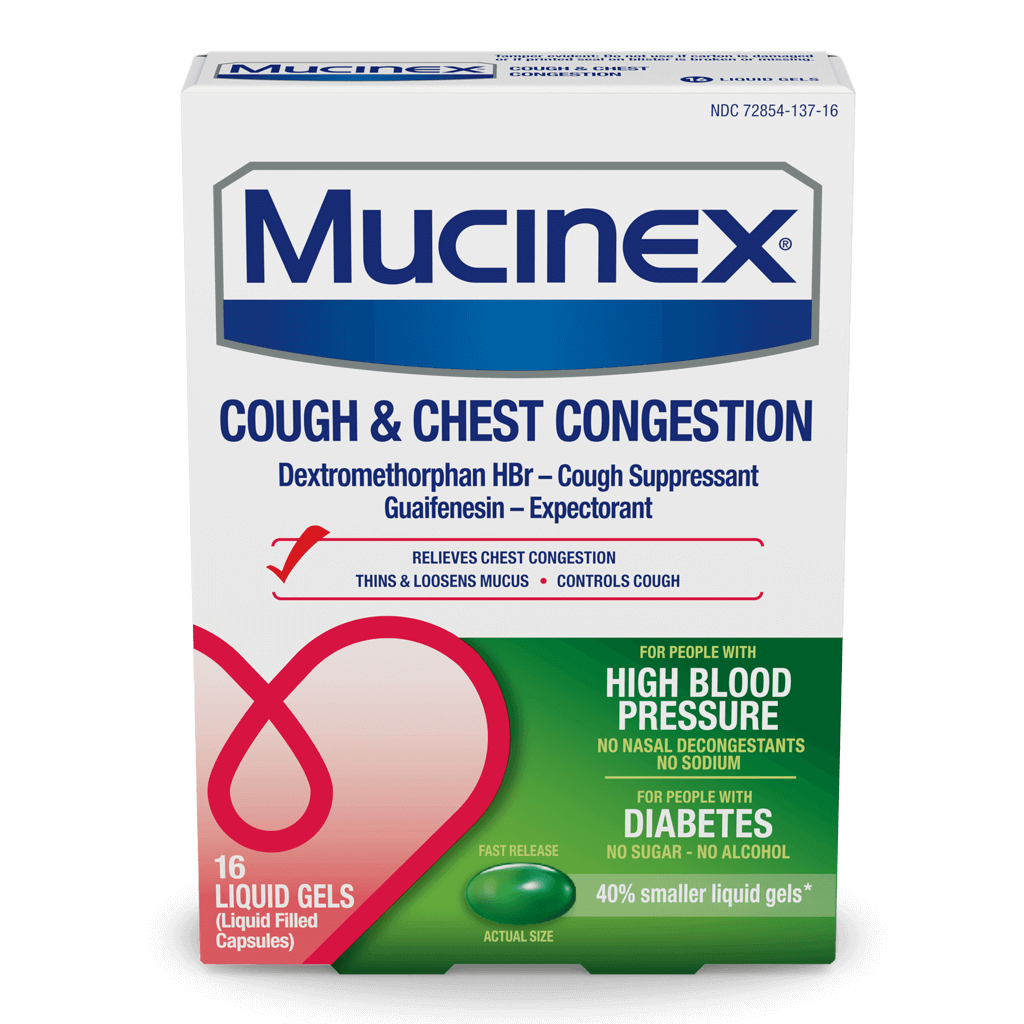 Mucinex® Cough & Chest Congestion Fast-Release Liquid Gels