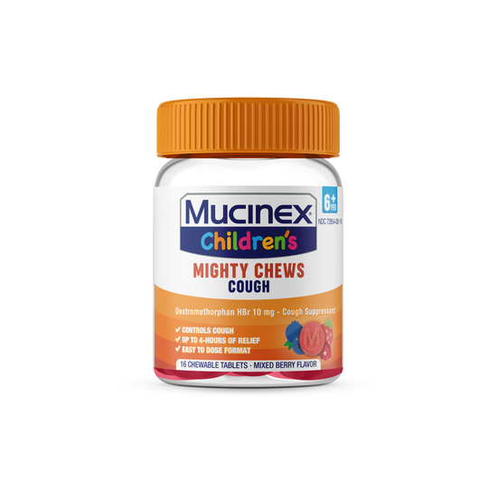 Children's Mighty Chews Daytime Chewable Tablets, Mixed Berry Flavor - Front