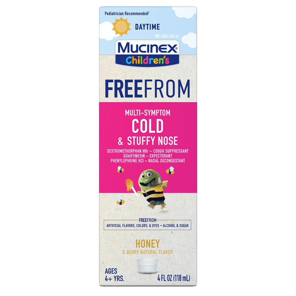 Children's FreeFrom Multi-Symptom Cold & Stuffy Nose Liquid, Honey & Berry Natural Flavor