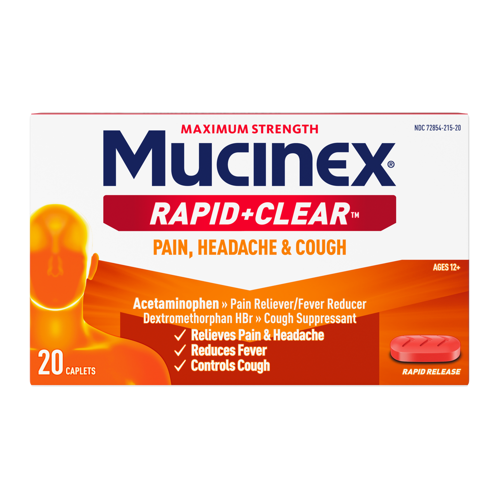 Mucinex® Rapid Clear® Pain, Headache and Cough