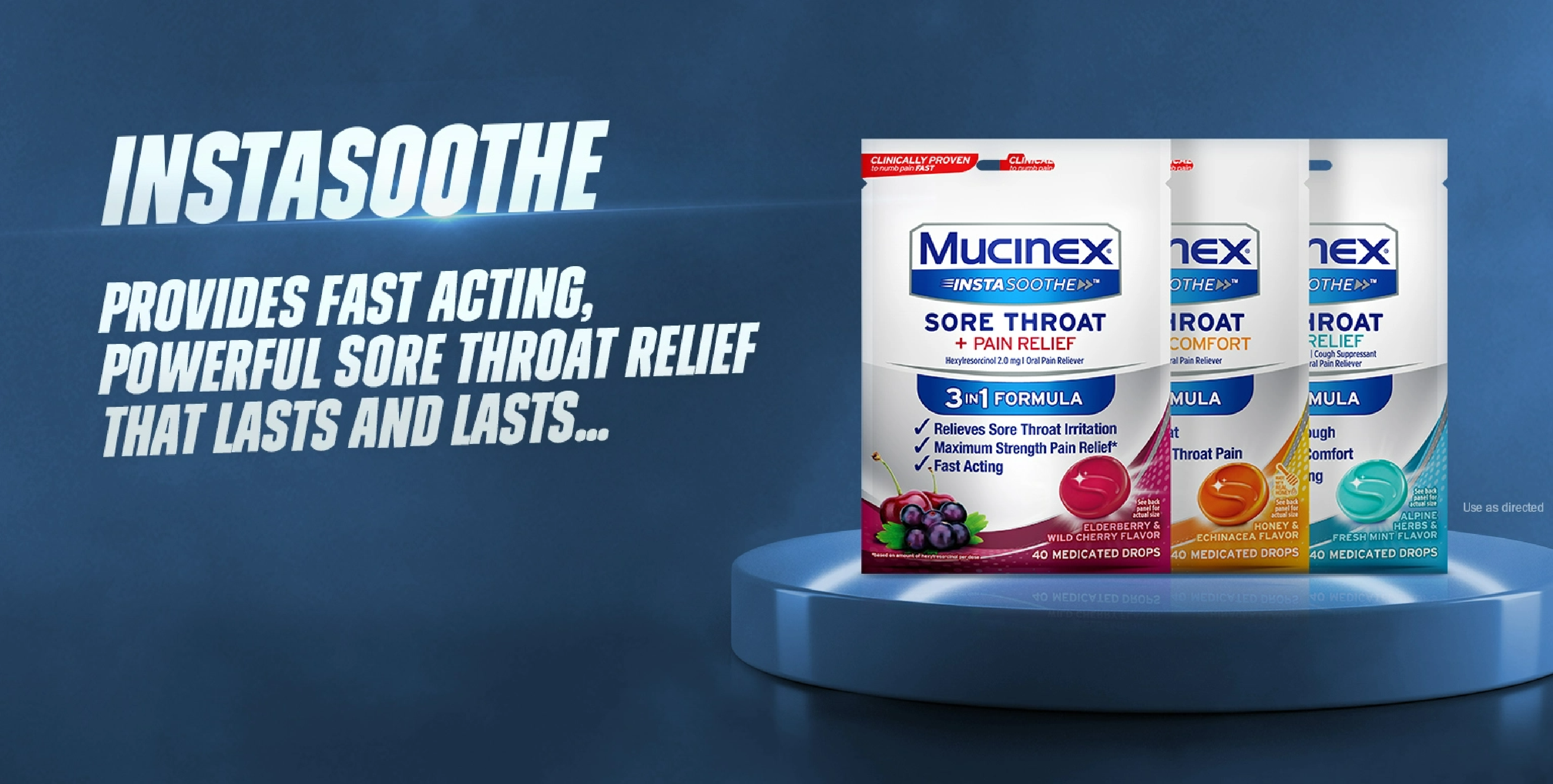 Instasoothe - Provides Fast Acting, Powerful Sore Throat Relief