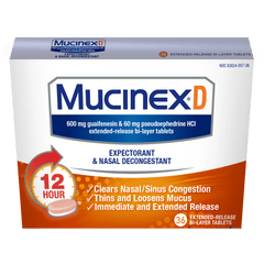 MUCINEX D – Max Strength 36 Tablets front top angle