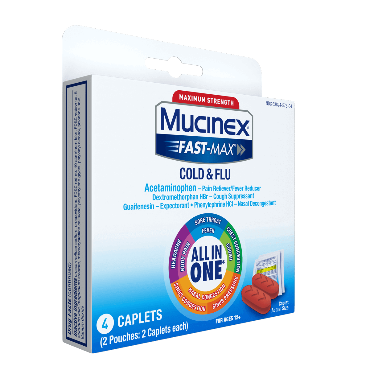 Maximum Strength Fast Max Cold Flu Caplets Mucinex USA Maximum Strength Fast Max Cold Flu Caplets Mucinex USA