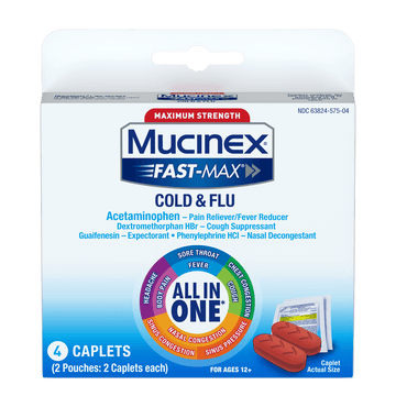Mucinex Fast Max Cold Flu 4ct FRONT