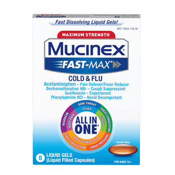 Maximum Strength Fast-Max® Cold & Flu Liquid Gels 8 CT - Front