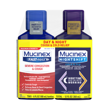 Maximum Strength Fast-Max® Severe Congestion & Cough + Nightshift™ Cold & Flu