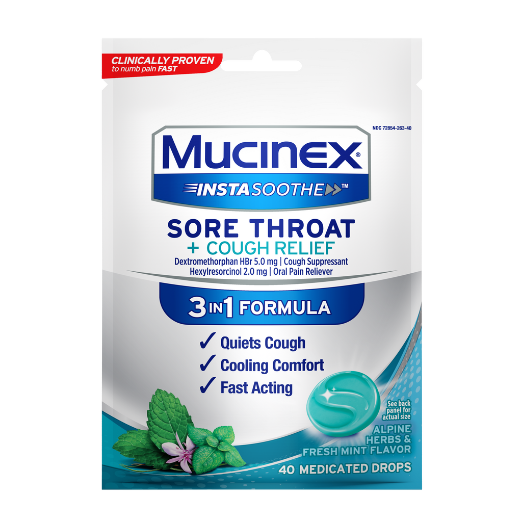Mucinex InstaSoothe Sore Throat + Cough Relief | Mucinex USA