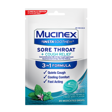 Mucinex InstaSoothe Sore Throat + Cough Relief | Mucinex USA