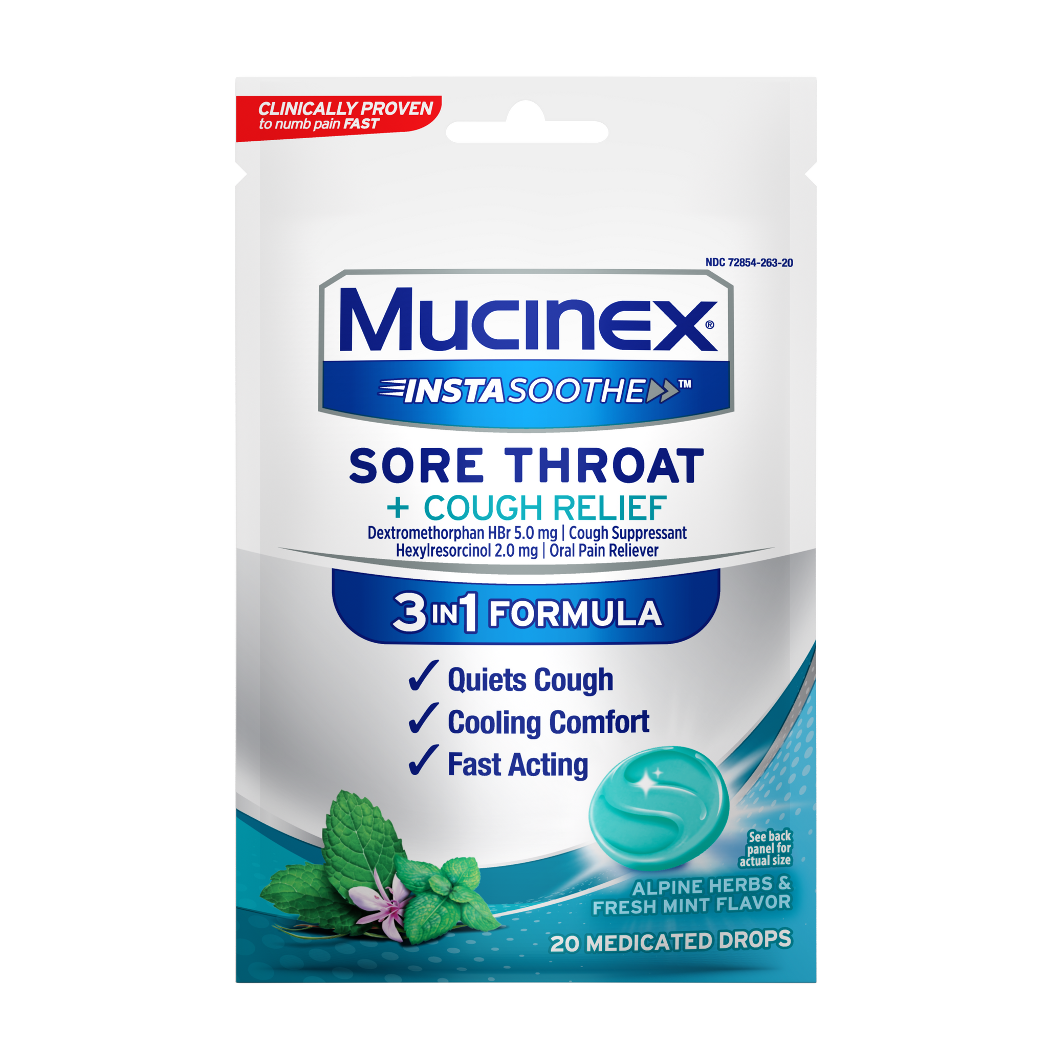Mucinex InstaSoothe Sore Throat + Cough Relief Mucinex USA