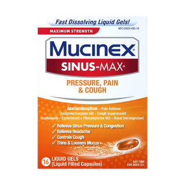 Maximum Strength Sinus-Max® Pressure, Pain & Cough Liquid Gels