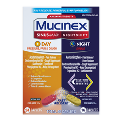 Mucinex® Sinus-Max® Day Pressure, Pain & Cough & Nightshift® Night Sinus Caplets