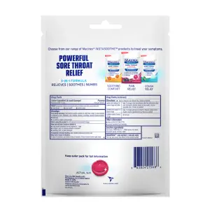 InstaSoothe™ Sore Throat + Pain Relief Drops - packshot backside