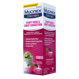 Children's Stuffy Nose & Chest Congestion Liquid, Very Berry Flavor -  packshot rightside