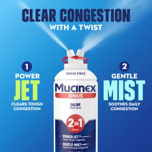 Sinus Saline Nasal Spray Clear congestion with twist