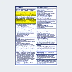 Maximum Strength Fast-Max® Day Cold & Flu and Night - Drug list