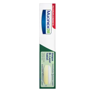 Maximum Strength Mucinex® DM unique bilayer tablet