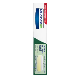 Maximum Strength Mucinex® DM unique bilayer tablet