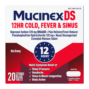 MUCINEX® DS 12HR Cold, Fever & Sinus Multi-Symptom 20ct