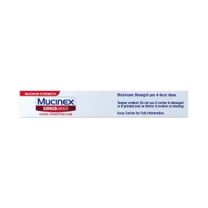 Maximum Strength Sinus-Max® Severe Congestion & Pain packshot sideview