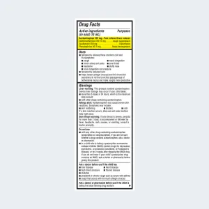 Children’s Cold & Flu (All-in-One) Very Berry Flavor - Drug facts