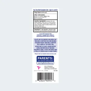 Children’s Multi-Symptom Cold - packshot Drug list