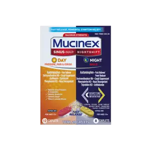 Mucinex® Sinus-Max® Day Pressure, Pain & Cough & Nightshift® Night Sinus Caplets