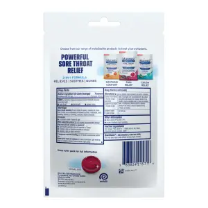InstaSoothe™ Sore Throat + Pain Relief Drops - packshot backside