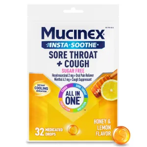 lnstaSoothe Sore Throat + Cough Sugar Free -  Honey & Lemon - hero