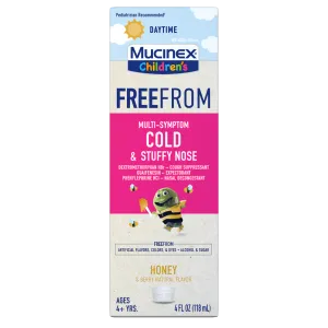 Children's FreeFrom Multi-Symptom Cold & Stuffy Nose Liquid, Honey & Berry Natural Flavor