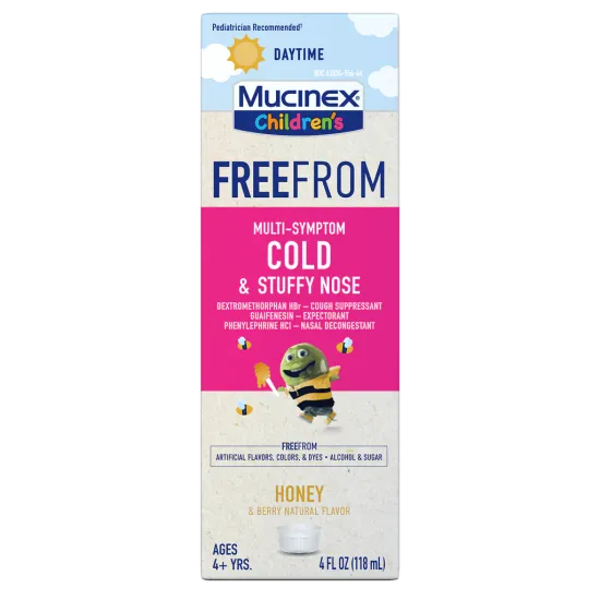 Children's FreeFrom Multi-Symptom Cold & Stuffy Nose Liquid, Honey & Berry Natural Flavor