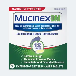 Maximum Strength Mucinex® DM Extended-Release Bi-Layer Tablets packhshot view
