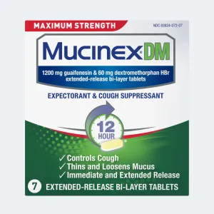 Maximum Strength Mucinex® DM Extended-Release Bi-Layer Tablets packhshot view