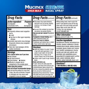 Mucinex Rapid+Clear Pain, Headache & Mucus Congestion liquid gels + Mucinex® Sinus-Max® Clear & Cool Nasal Spray 16ct + 0.75oz
