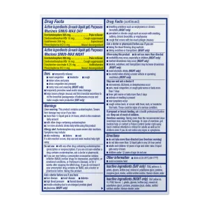 Maximum Strength Sinus-Max® Day & Night - Drug facts list