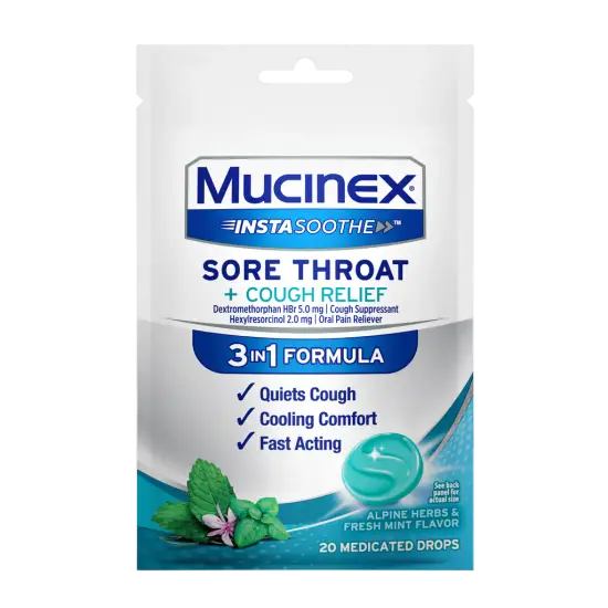 InstaSoothe™ Sore Throat + Cough Relief