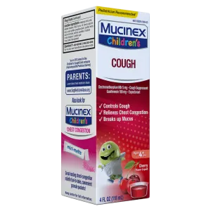 Children's Cough Liquid, Cherry Flavor - packshot leftside