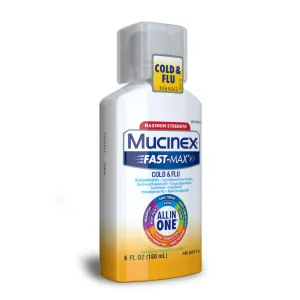 Maximum Strength Fast-Max® Cold & Flu (All-in-One) Orange & Pineapple Flavor packshot leftside view