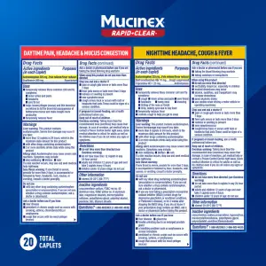Mucinex® Rapid+Clear™ DayTime/NightTime Caplets + Mucinex® Sinus-Max® Clear & Cool Nasal Spray