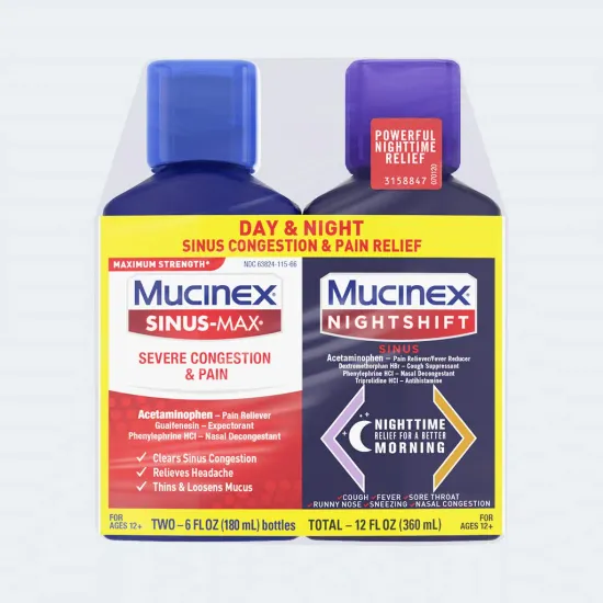 Maximum Strength Sinus-Max® Severe Congestion & Pain & Nightshift® Sinus