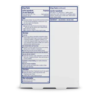 Mucinex® Cough & Chest Congestion Fast-Release Liquid Gels drug facts