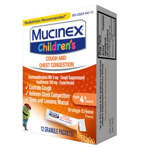 Children's Cough & Chest Congestion Mini-Melts - Orange Creme flavor