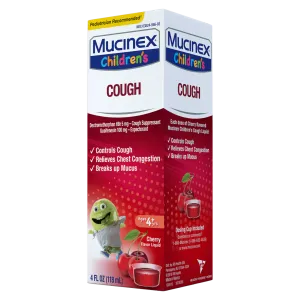 Children's Cough Liquid, Cherry Flavor - packshot righside